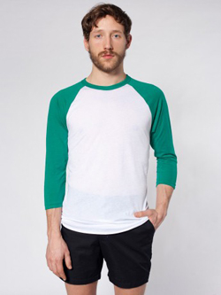 American Apparel - BB453 - White/Evergreen