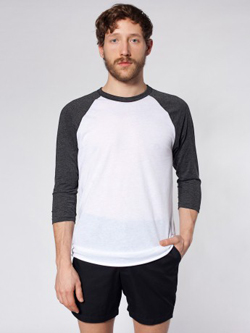 American Apparel - BB453 - White/Heather Black
