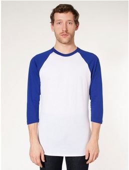 American Apparel - BB453 - White/Lapis