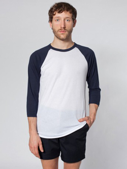 American Apparel - BB453 - White/Navy