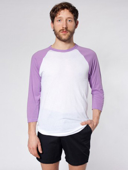American Apparel - BB453 - White/Orchid