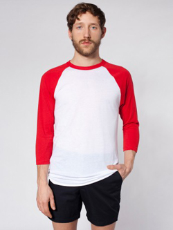 American Apparel - BB453 - White/Red